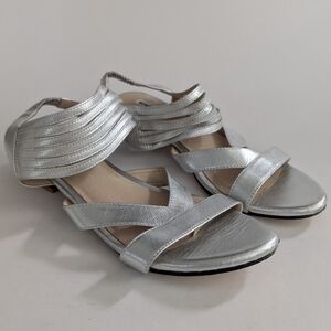 Chic Silver Strappy Sandals